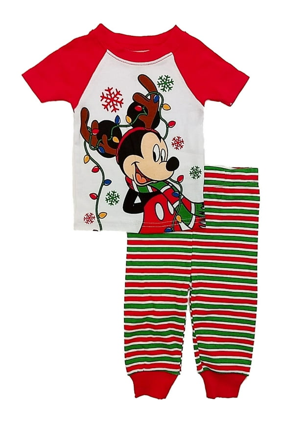 Mickey Mouse Baby Boy Long Sleeve 2 Piece Pajama Set