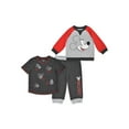thumbnail image 1 of Mickey Mouse Baby Boy Outfit Set Fleece Long Sleeve Top, T-Shirt, and Pants, 3pc, 1 of 1