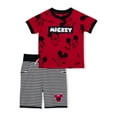 thumbnail image 1 of Mickey Mouse Baby Boy & Toddler Boy All Over Print T-Shirt & Shorts Outfit Set, 2-Piece (12M-5T), 1 of 1