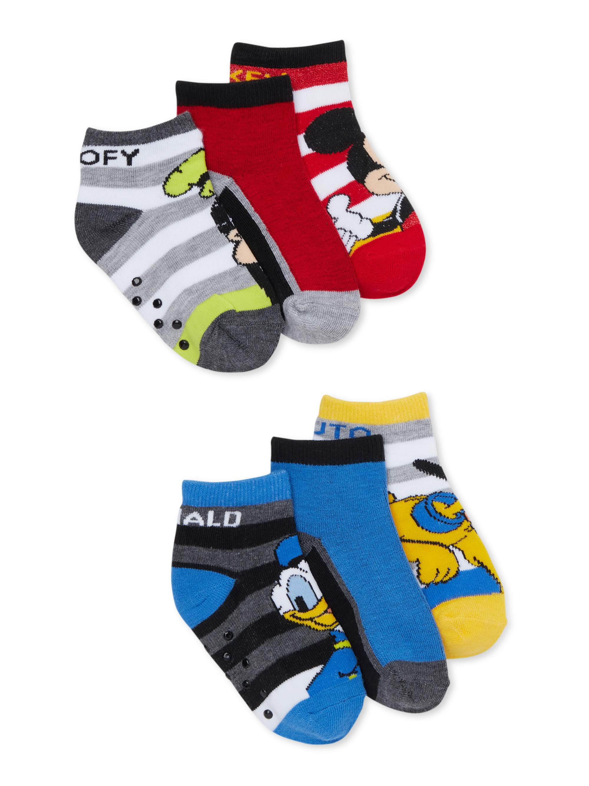 Mickey Mouse Baby Boys' & Toddler Boys' Quarter Socks, 6 Pack - Walmart.com
