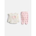thumbnail image 1 of Minnie Mouse Baby Girls Waffle Knit Top and Pants Set, 2-Piece, Sizes 0M-24M, 1 of 8