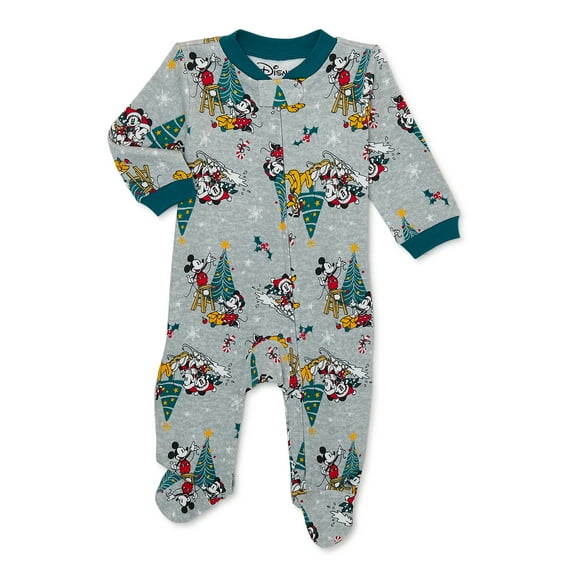 Mickey Mouse Baby One-Piece Footed Pajamas, Sizes NB-9M