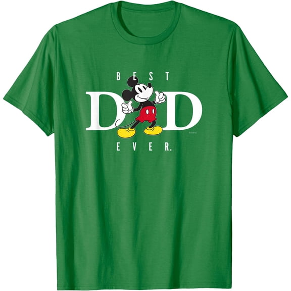 Mickey Mouse Best Dad Ever Thumbs Up Father's Day DTG Print Unisex T-Shirt