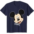 thumbnail image 1 of Mickey Mouse Big Face Youth T-Shirt For Boy Girl Kids Toddler, Cartoon Fan Gift, Retro TV Themed Tee, Navy Color, Size XL, 1 of 1