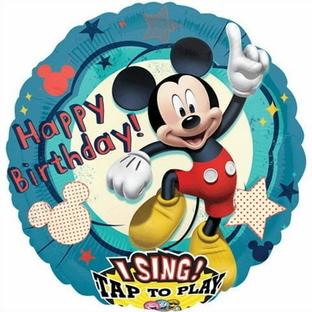 Mickey Mouse Birthday 28" Sing-A-Tune Balloon (Each) - Party Supplies