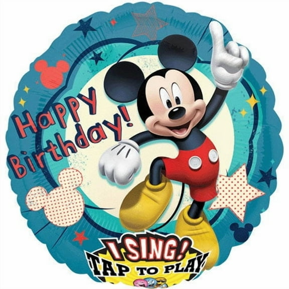 Mickey Mouse Birthday 28" Sing-A-Tune Balloon (Each) - Party Supplies