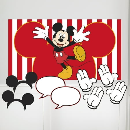 Mickey Mouse Birthday Party Photo Booth Kit, 7pc