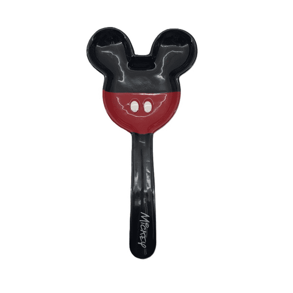 Disney Ceramic Mickey Mouse Sculpted Black Spoon Rest