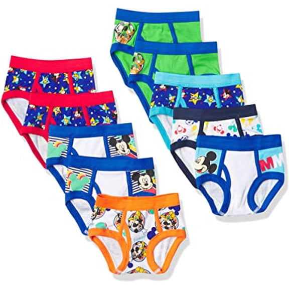 Mickey Mouse Cotton Underwear (Boys 2-3T), 10-Pack