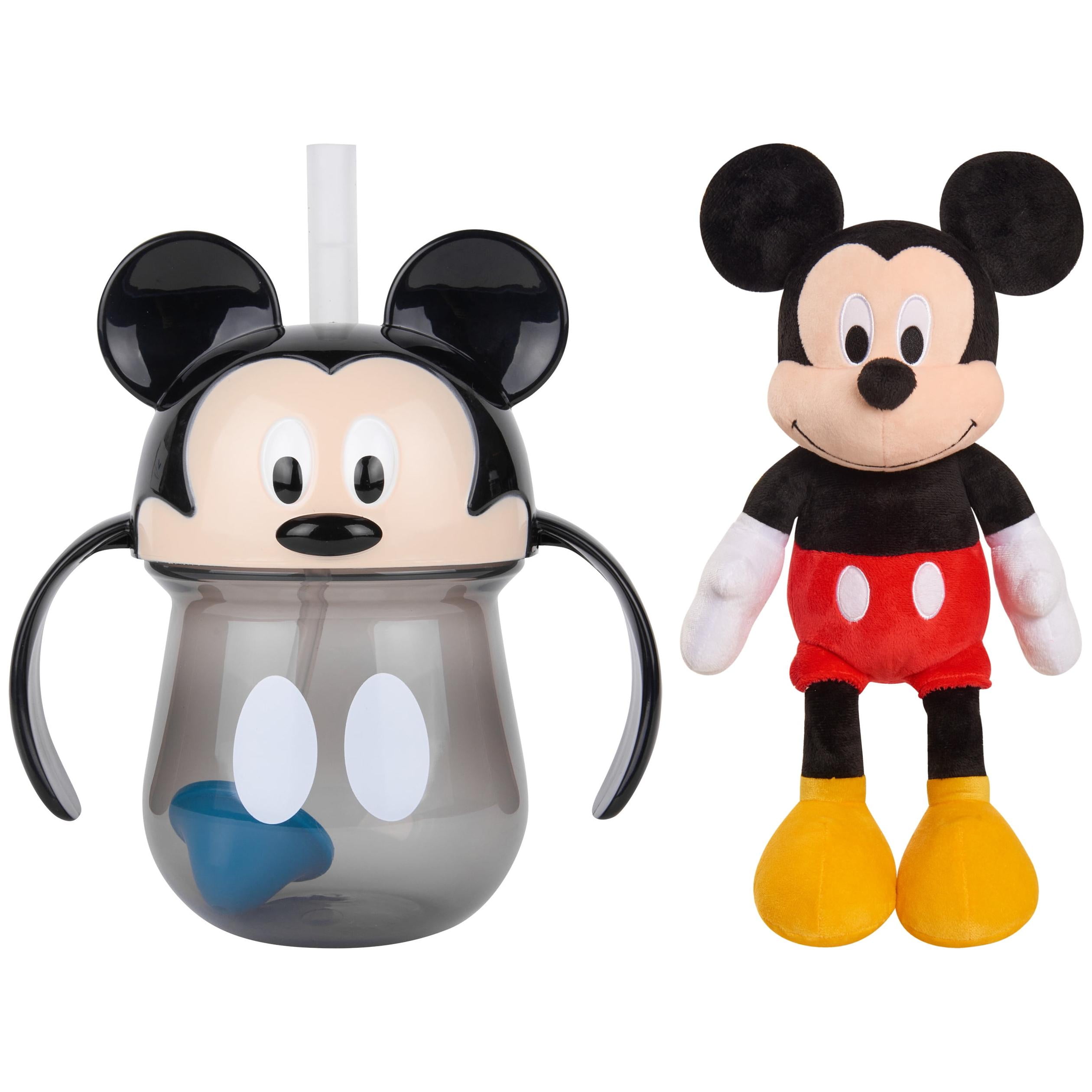 Mickey Mouse Bundle with Weighted Straw Trainer Cup & Plush Stuffed Animal