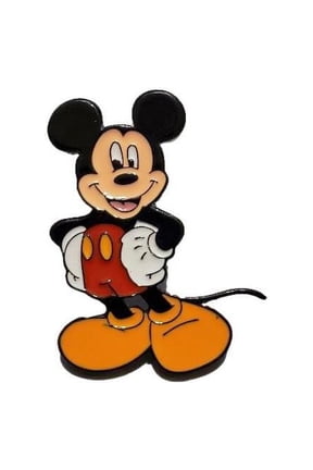 Mickey Mouse Cartoon Character 1.25 Inches Tall Enamel Metal Pin