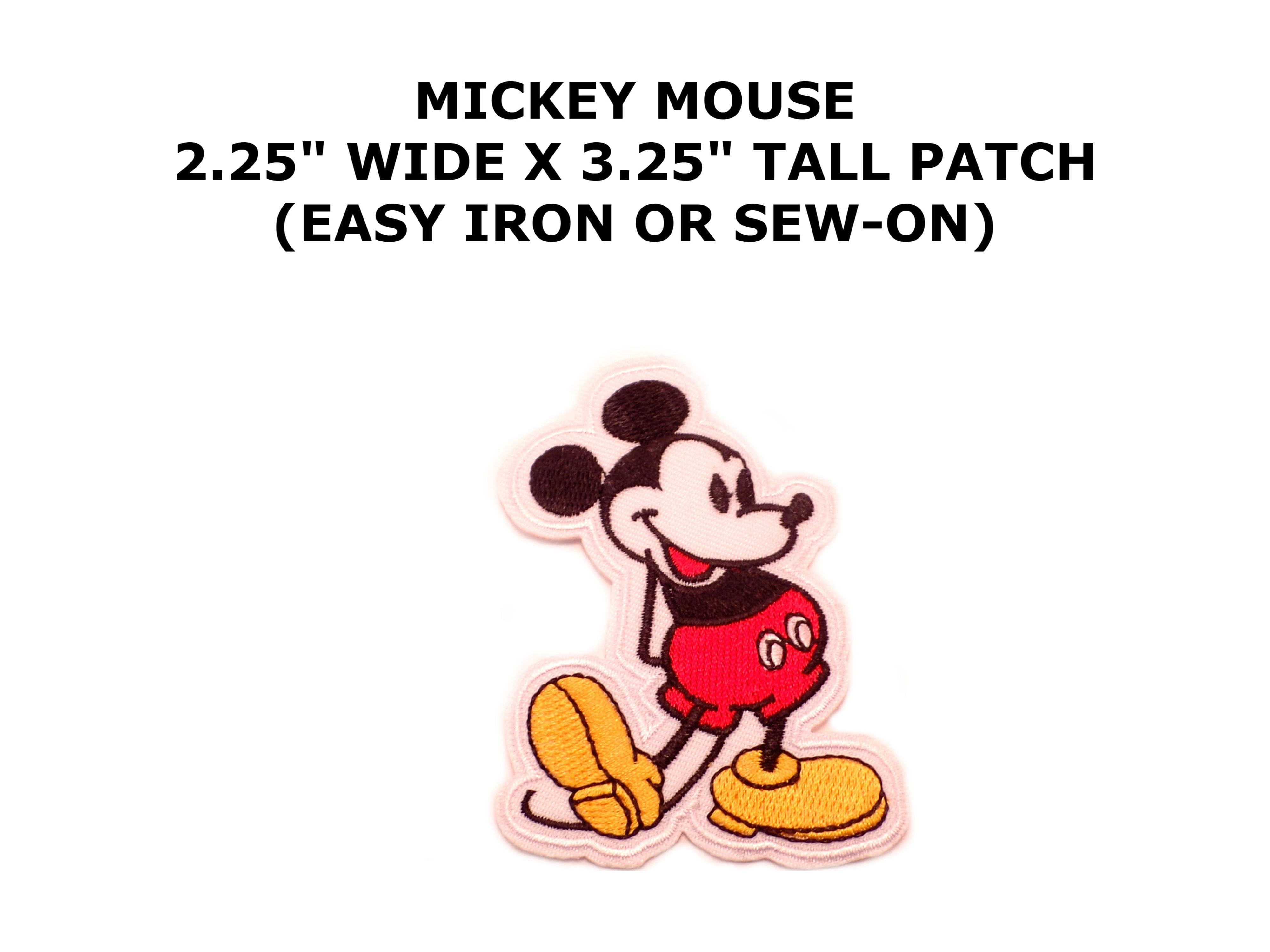 Mickey Mouse Iron on Patch for Denim Jacket or Bag Patch, Mini Mouse Kids  Cartoon Patch Applique Embroidered Patch 