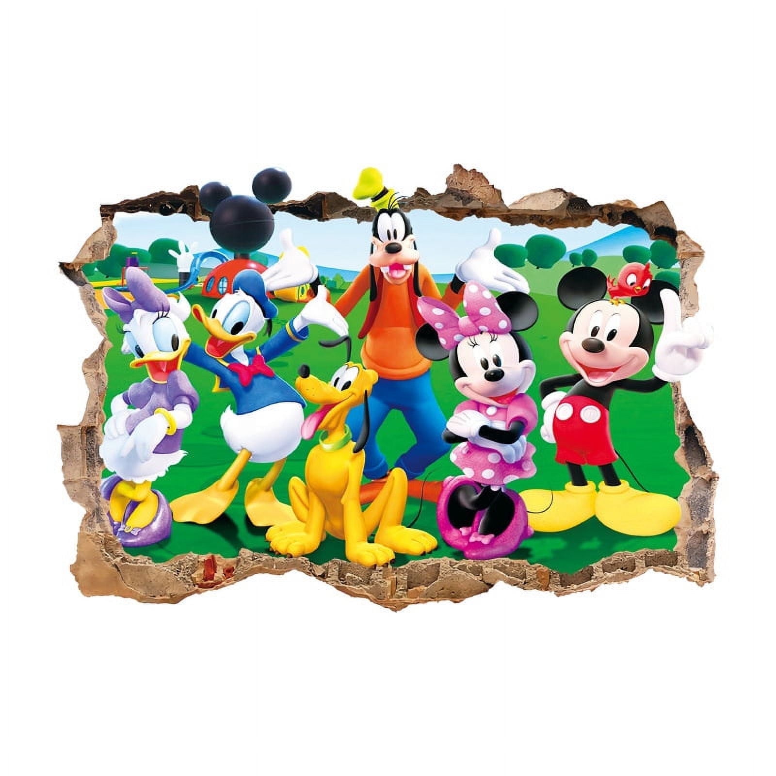 Cute Mouse  Cartoon Theme 3D Wall Decals,BedroomLiving Roomand Study Wall Background Decoration Stickers for Kids.
