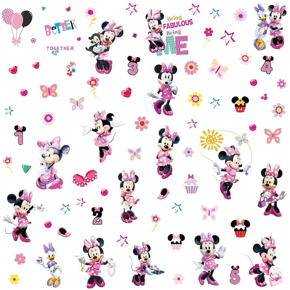 Mickey Cartoon Theme 3D Wall Decals,BedroomLiving Roomand Study Wall Background Decoration Stickers for Kids.