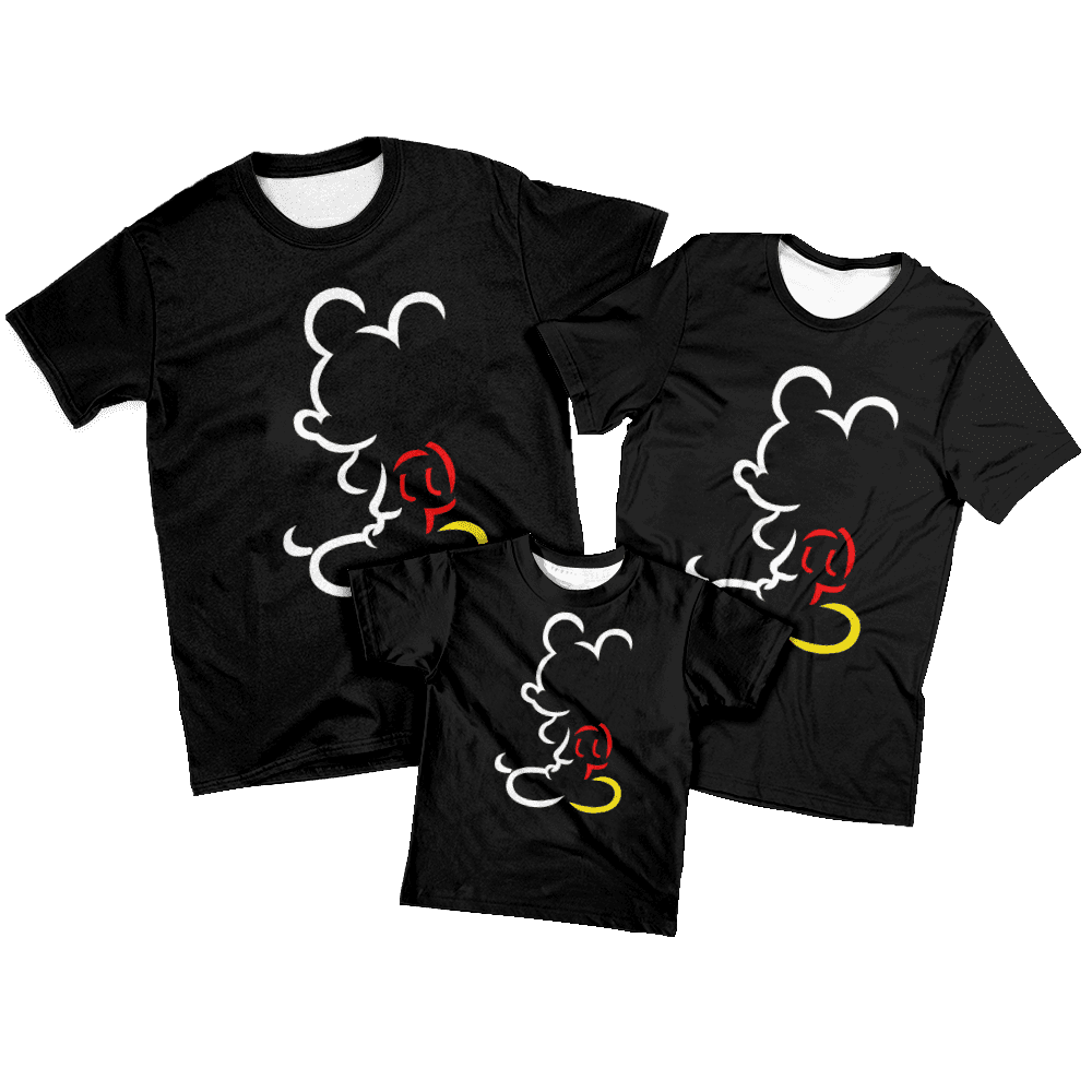 Mickey Mouse Cartoon Family T-Shirt, Casual Holiday Shirts For