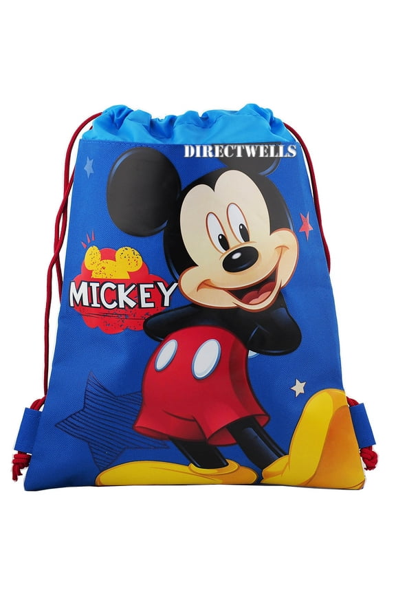 Mickey Mouse Character Licensed Blue Drawstring Bag