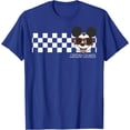 thumbnail image 1 of Mickey Mouse Checkerboard Stripe DTG Print Unisex T-Shirt,Royal Blue Color,Size 5-6T, 1 of 5