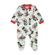 Mickey Mouse Christmas Holiday Baby Boy and Girl Unisex Blanket Sleeper, Sizes NB-9M