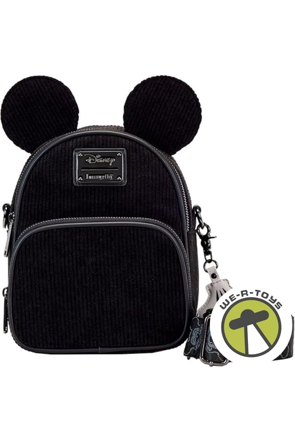 Mickey Mouse Classic Corduroy Convertible Mini Backpack and Crossbody Loungefly