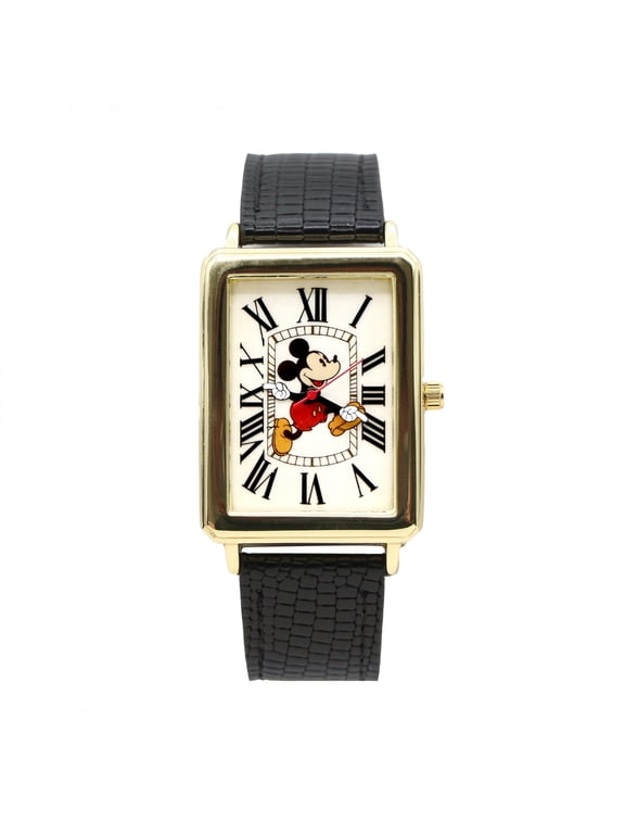 Classic Roman Numerals Analog Watch with Leather Band