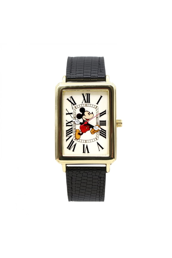 Classic Roman Numerals Analog Watch with Leather Band