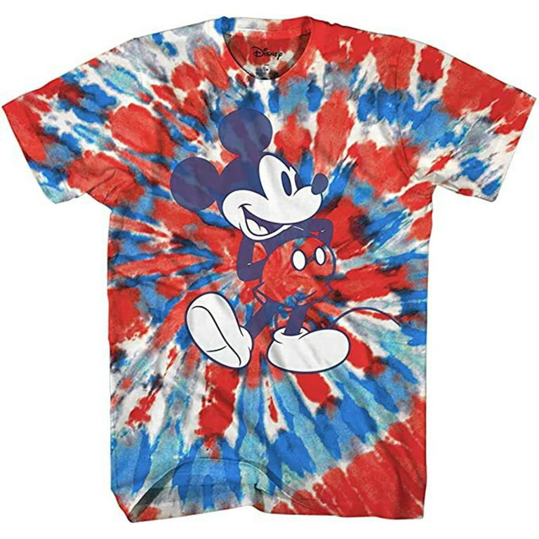 Mickey Mouse Classic Shmile Tie Dye Vintage Disneyland World Mens