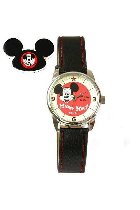 Mickey Mouse Club Collectible Watch, F945511 , Special Packaging, Leather Strap