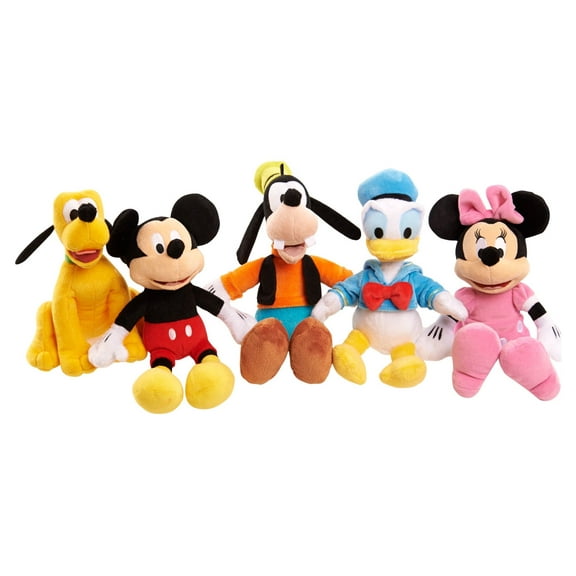 Mickey Mouse Clubhouse Bean Plush, 5 Piece Set,  Kids Toys for Ages 2 Up, Gifts and Presents