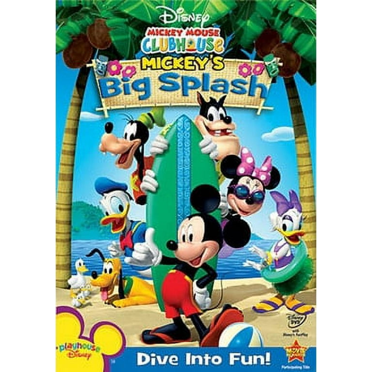 Mickey Mouse Clubhouse Mickey's Big Splash Hawaiian Luau Kids Beach Movie  DVD