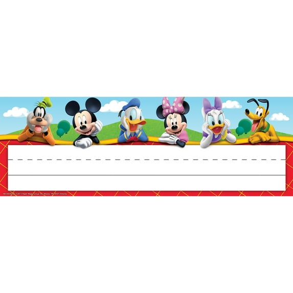Eureka Mickey Mouse Clubhouse Self-Adhesive Name Plates, Pack of 36