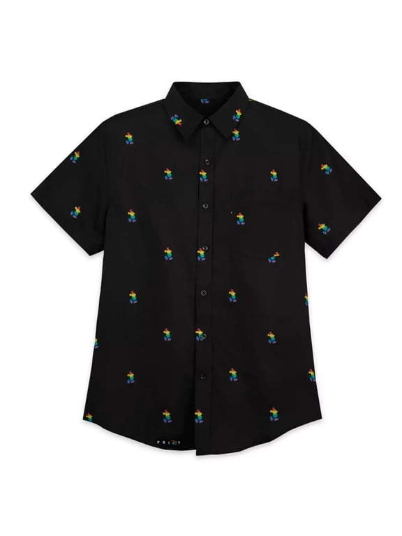 Mickey Mouse Collection Button Down Woven Dress Shirt Adults Size Large