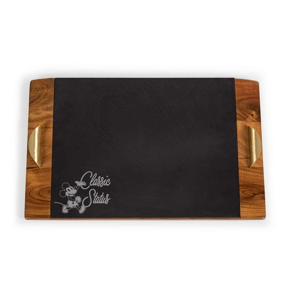 Mickey Mouse - Covina Acacia and Slate Serving Tray with Gold Accents
