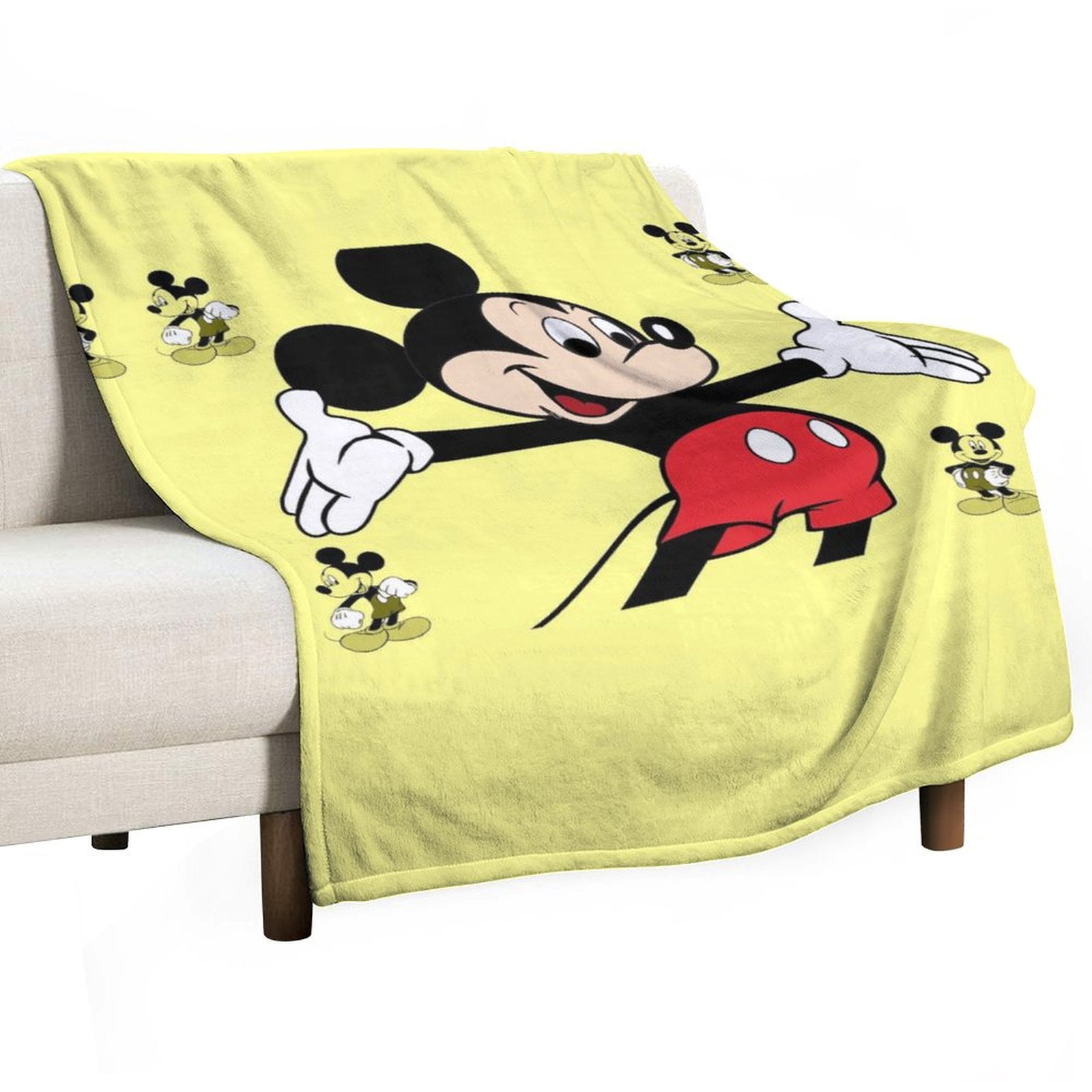 Mickey_Mouse Custom Plush Throw Blanket - Measures 66"x90" - Kids Super