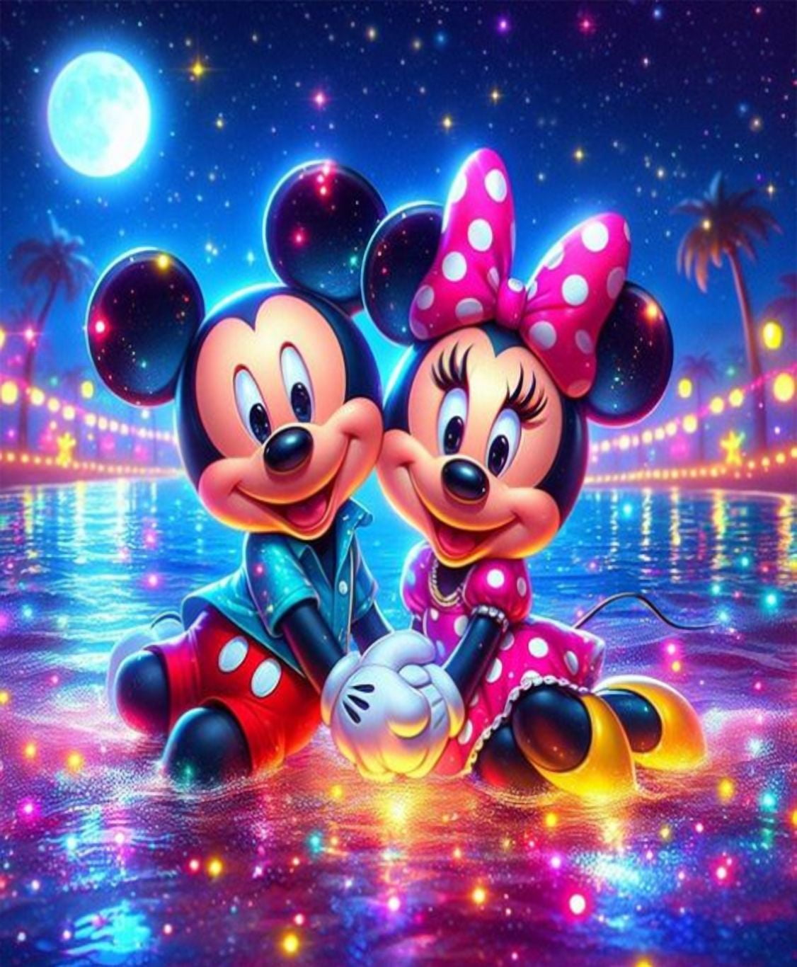 Mickey Mouse Diamond Painting Kits,Anime Diamond Art Kits Round Full