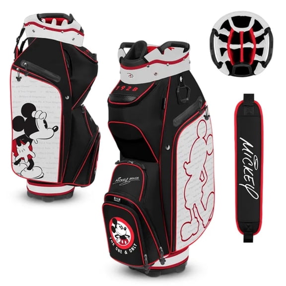 Team Effort Golf Disney Mickey Mouse Bucket III Cooler Cart Bag Black/White/Red