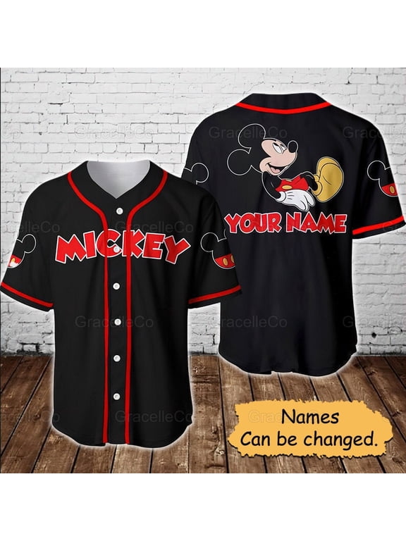 Mickey Mouse Disney Custom Baseball Jersey Shirt, Disney Baseball Jersey, Love Mickey Shir