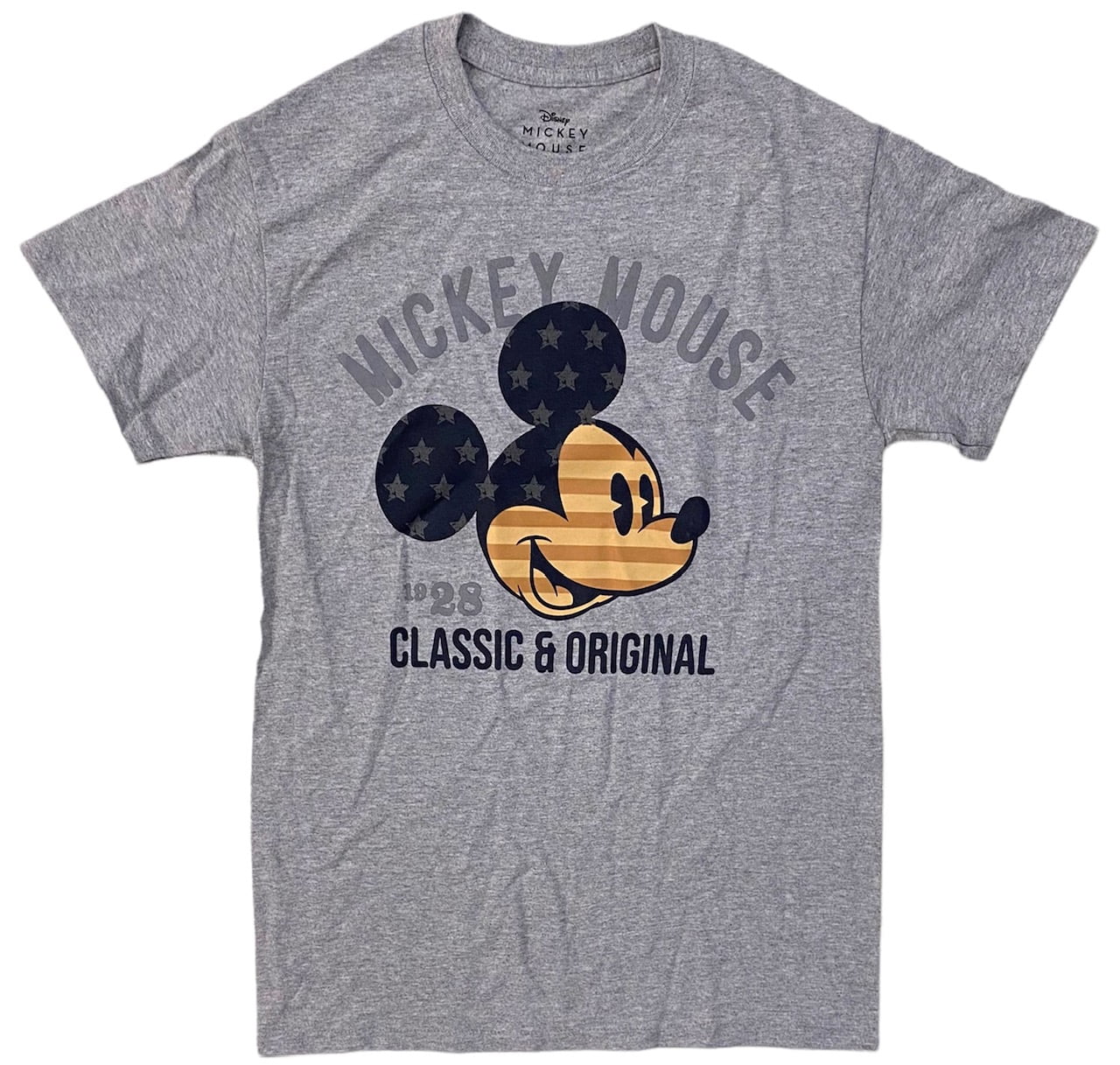 Mickey Mouse Disney Men's Officially Licensed Graphic Print Tee T-Shirt  (Small, Heather Black (Angry Mickey))