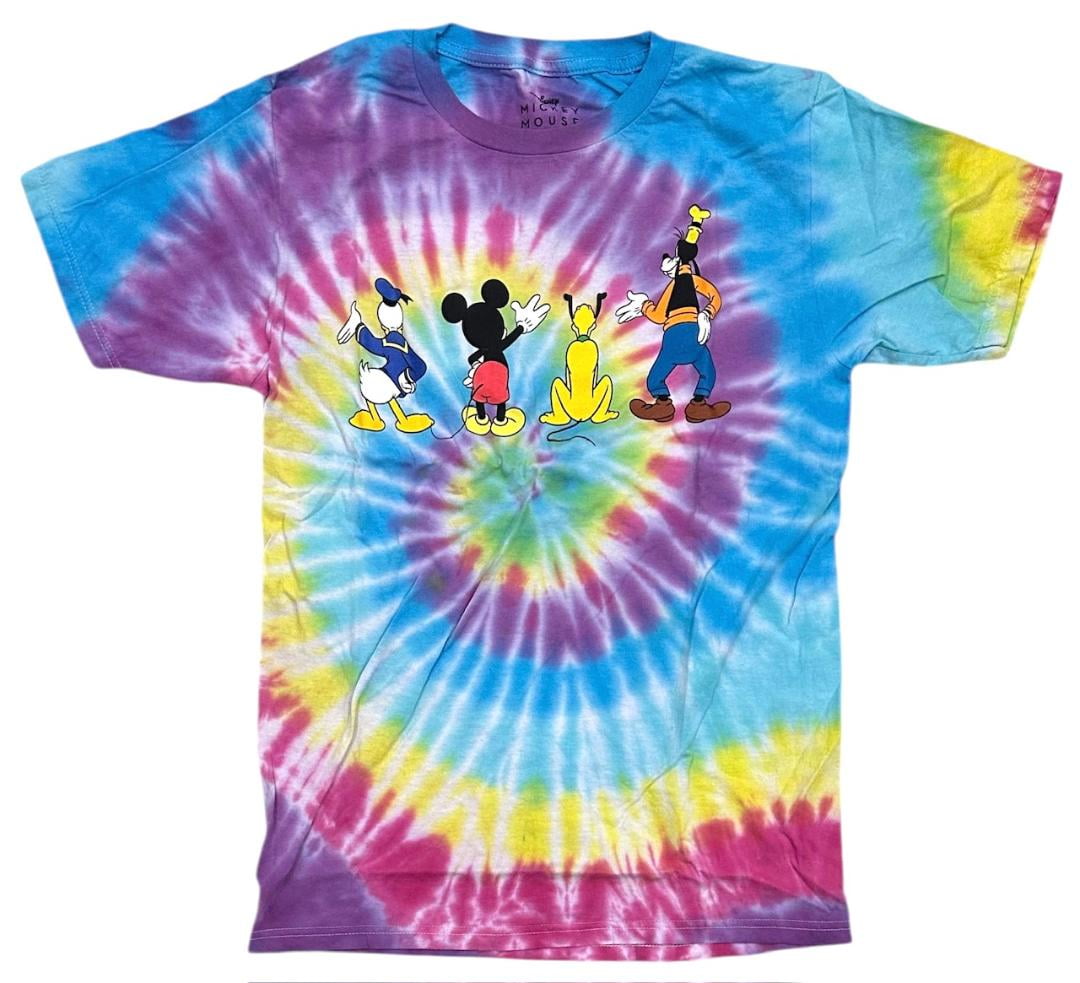 Mickey Mouse Disney Men's T-Shirt Donald Duck Goofy Pluto Spiral Tie ...