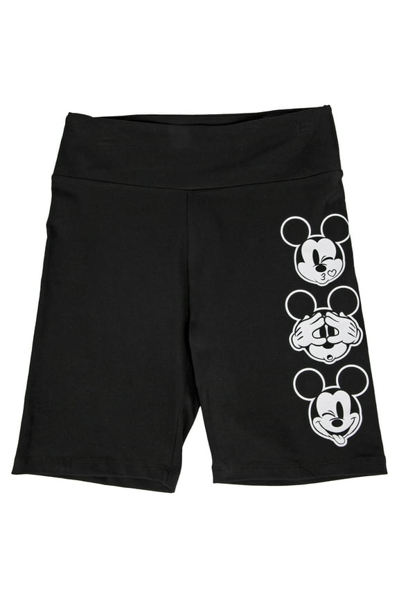 Disney Mickey Mouse Oh My Gosh Expressions Women's Biker Shorts-Small