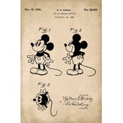 Mickey Mouse Disney Patent Art Print