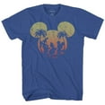 thumbnail image 1 of Mickey Mouse Donald Duck Goofy Sunset Disneyland Disney World Funny Mens Adult Graphic Tee T-shirt Light Navy, 1 of 1
