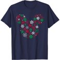 thumbnail image 1 of Mickey Mouse Ear Icon Holiday Snowflakes DTG Print Unisex T-Shirt, 1 of 5