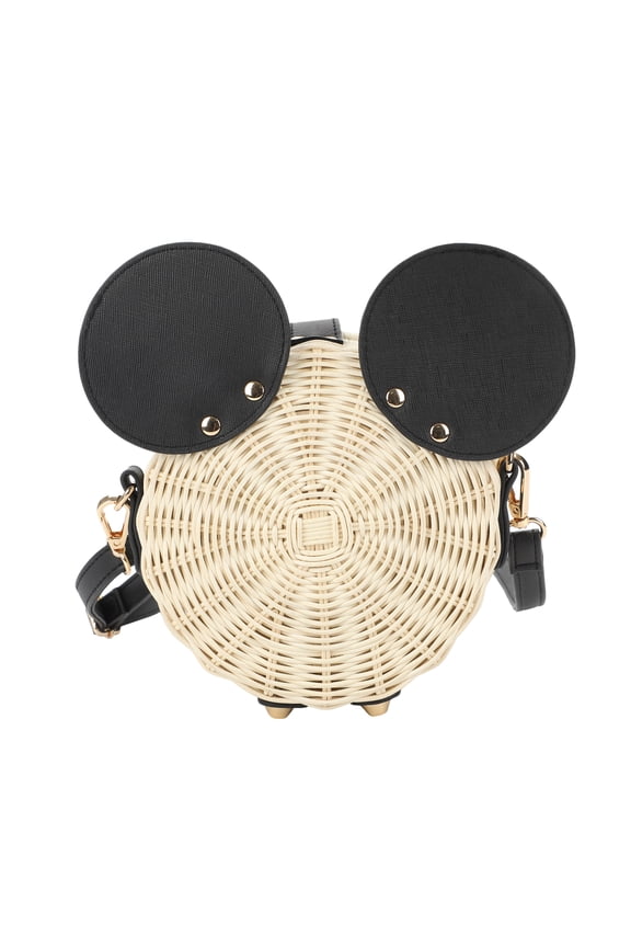 Mickey Mouse Ears Wicker Handbag
