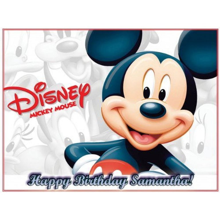 Mickey Mouse Edible Cake Topper Image - 1/2 Sheet - ABPID01056