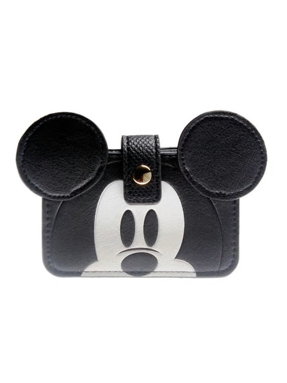 Mickey Mouse Face With Ears Snap Closure Purse Wallet