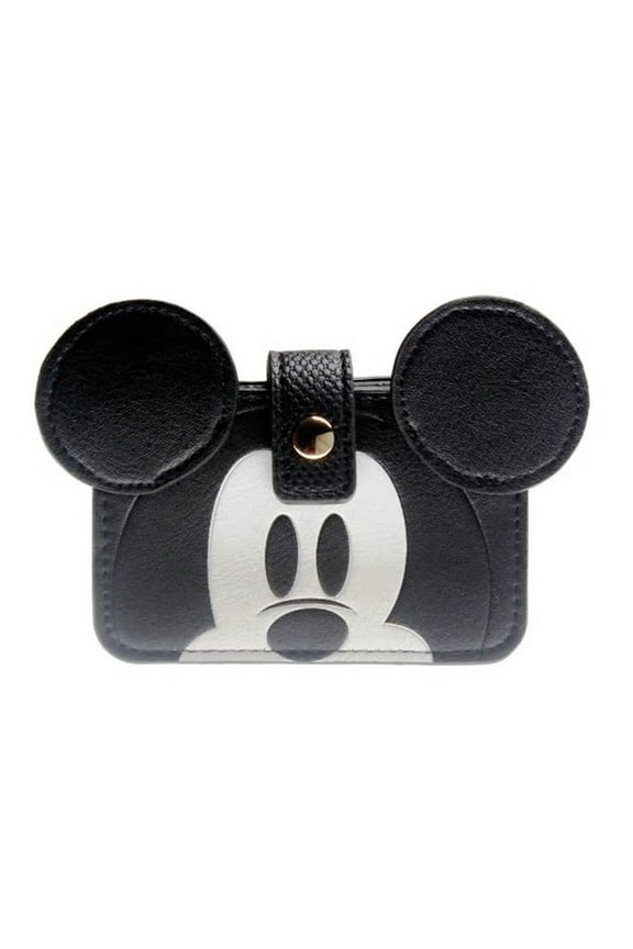Mickey Mouse Face With Ears Snap Closure Purse Wallet