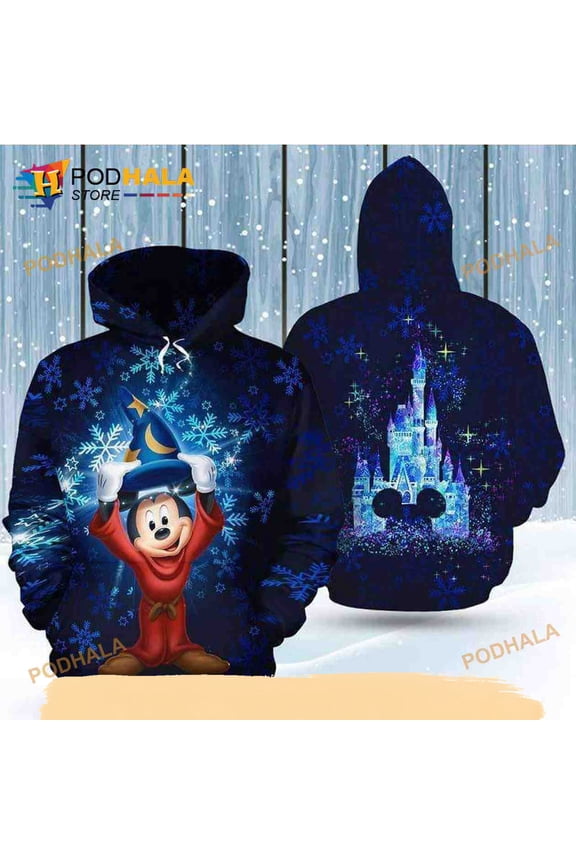 Mickey Mouse Fantasia 3D Hoodie T-Shirt