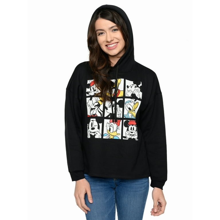 Mickey Mouse Friends Hoodie Sweatshirt Black Junior Disney