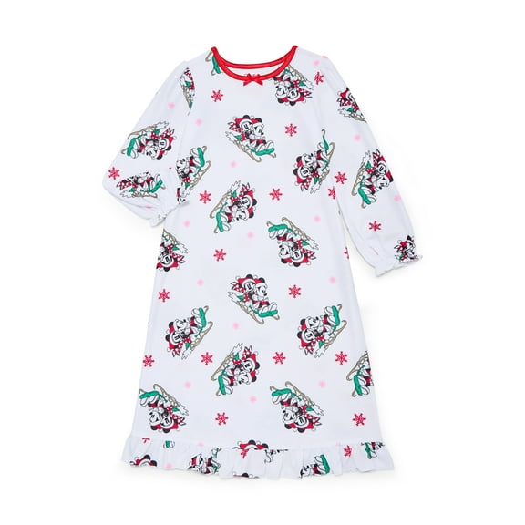 Mickey Mouse Girls Christmas Pajama Nightgown, Sizes 4-12