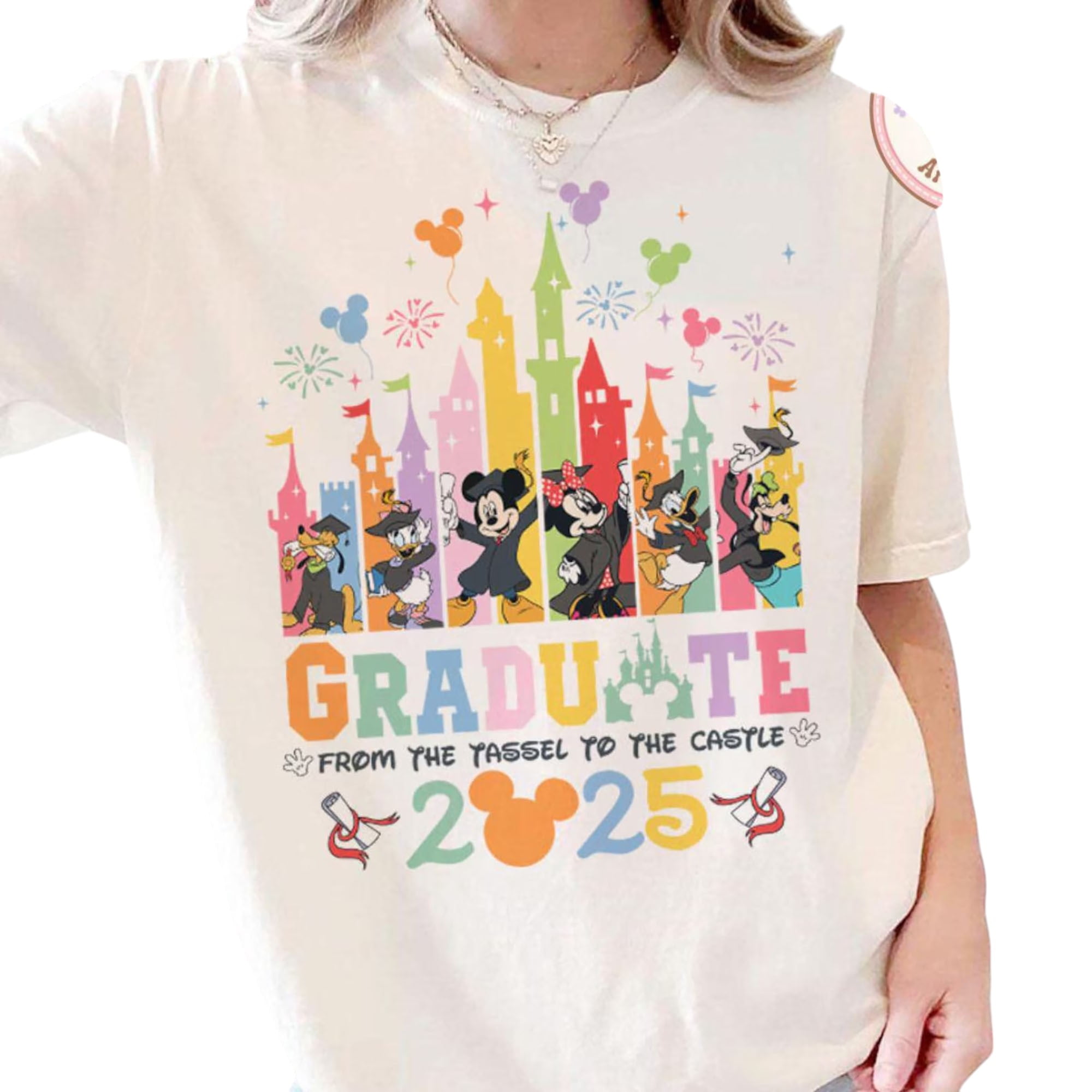Mickey Mouse Graduation Class of 2025 T-Shirt Disney Castle